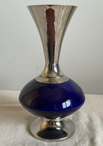 Delft Holland Mid Century Cobalt Blue Vase image indicator(4)