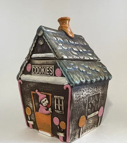Vintage Gingerbread House Cookie Jar Made in Japan image indicator(3)