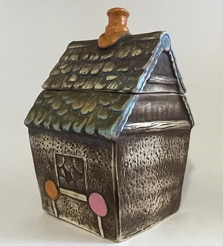 Vintage Gingerbread House Cookie Jar Made in Japan image indicator(5)