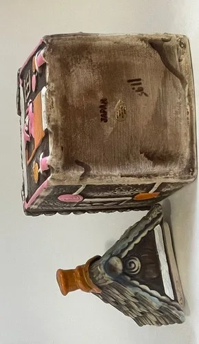 Vintage Gingerbread House Cookie Jar Made in Japan image indicator(8)