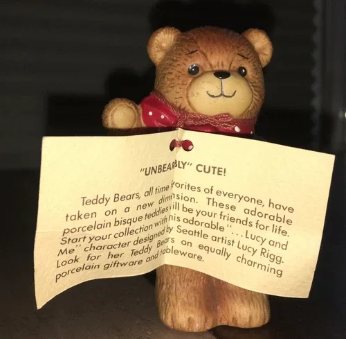 Enesco Lucy and Me Porcelain Bear with Original Tag Intact image indicator(2)