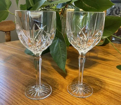 Waterford Crystal Classic Marquis Large Wine Glass/Goblets SET O image indicator(2)