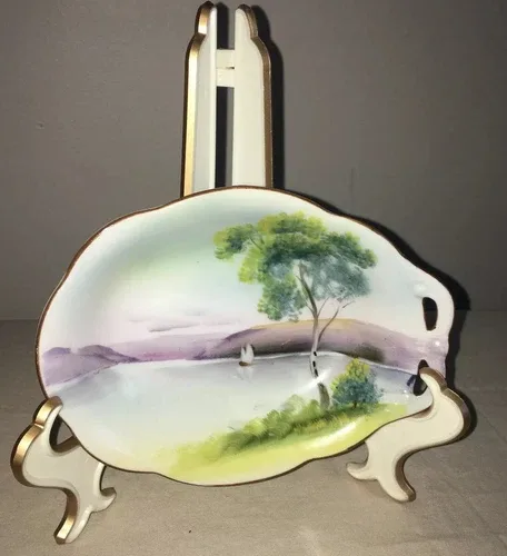 Antique Noritaki Lunch Plate With A Dragonfly