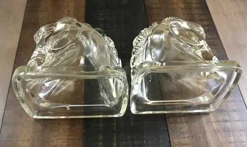 Vintage Federal Glass Horse Head Bookends image indicator(3)
