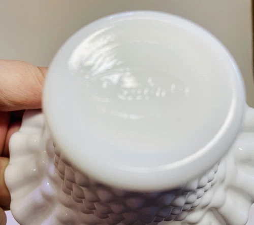 Fenton Milkglass Hobnail 6 inch Basket - photo 3