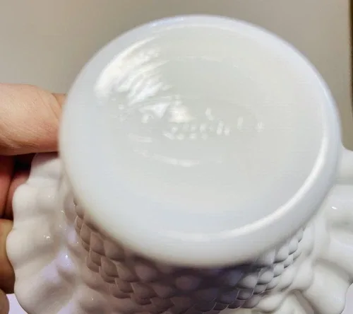 Fenton Milkglass Hobnail 6 inch Basket image indicator(3)