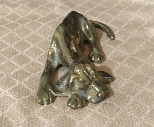 Brass Hound Dog Figurine/ Paper Weight - photo 2