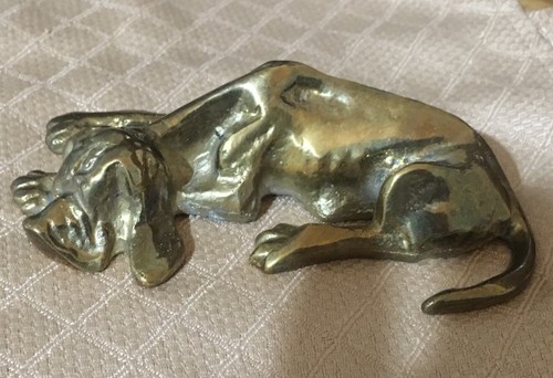Brass Hound Dog Figurine/ Paper Weight - photo 3