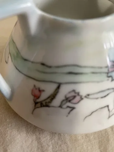 Antique 1913 Porcelain Cream & Sugar Set image indicator(4)