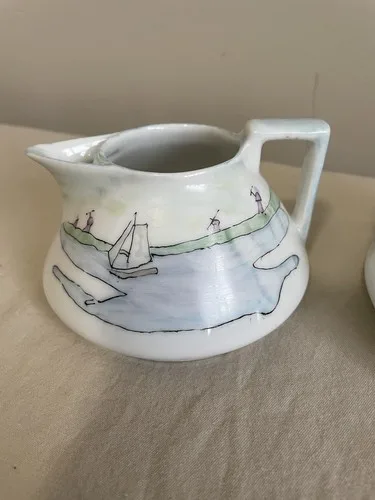 Antique 1913 Porcelain Cream & Sugar Set image indicator(5)