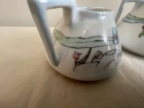 Antique 1913 Porcelain Cream & Sugar Set image indicator(6)