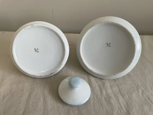 Antique 1913 Porcelain Cream & Sugar Set image indicator(8)