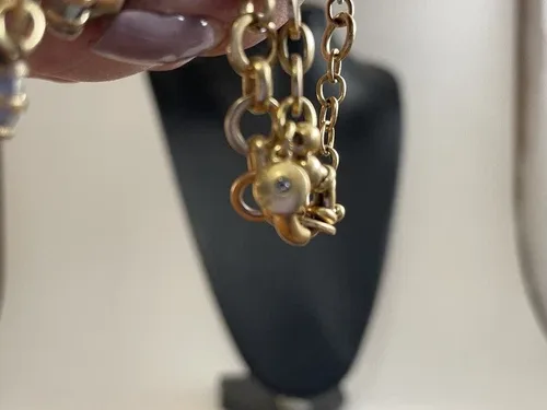 CLASSIC J. CREW GOLD TONE CLEAR RIVOLI NECKLACE image indicator(5)