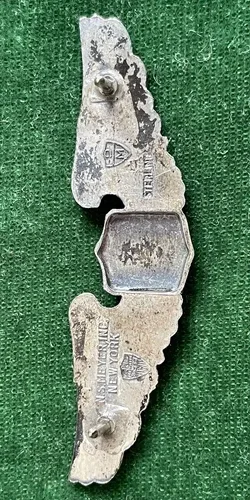 WW2 UNITED STATES AIR PILOT WINGS PIN STERLING SILVER MS Meyer I image indicator(4)