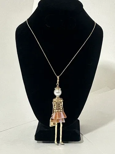 C&C Of California Necklace Features Articulated Fancy Woman All