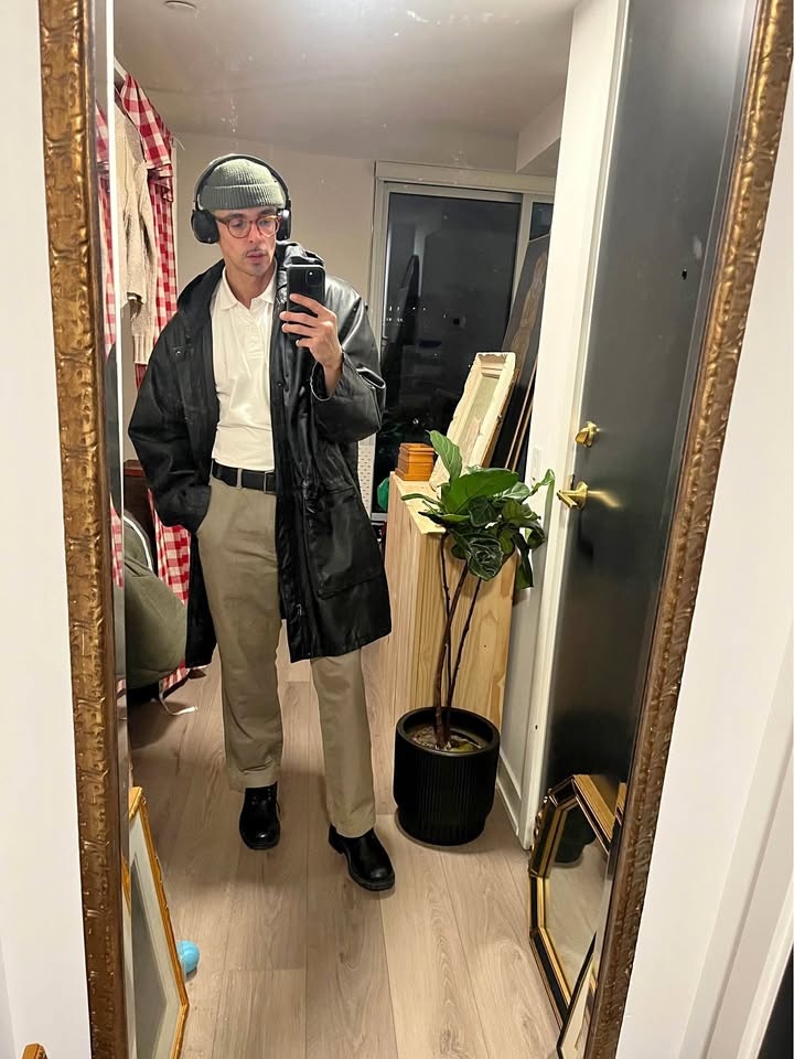 Vintage Leather Parka sz. XL