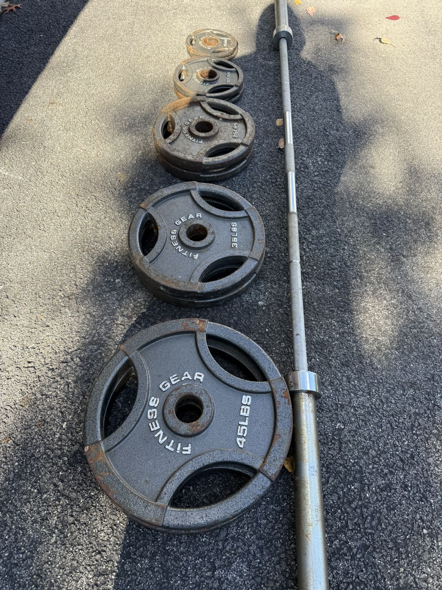 Olympic Weight Plate Set With Olympic Barbell - photo 3