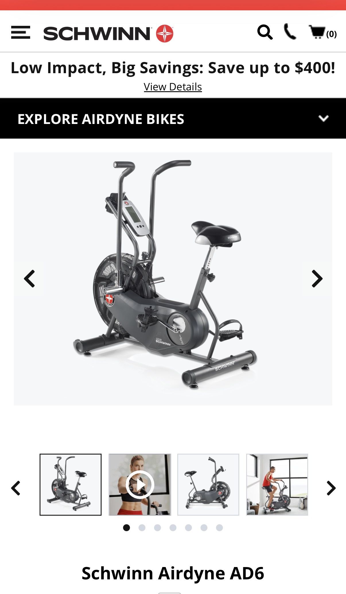 Schwinn Airdyne AD6 Fan/ Assault Bike - photo 3