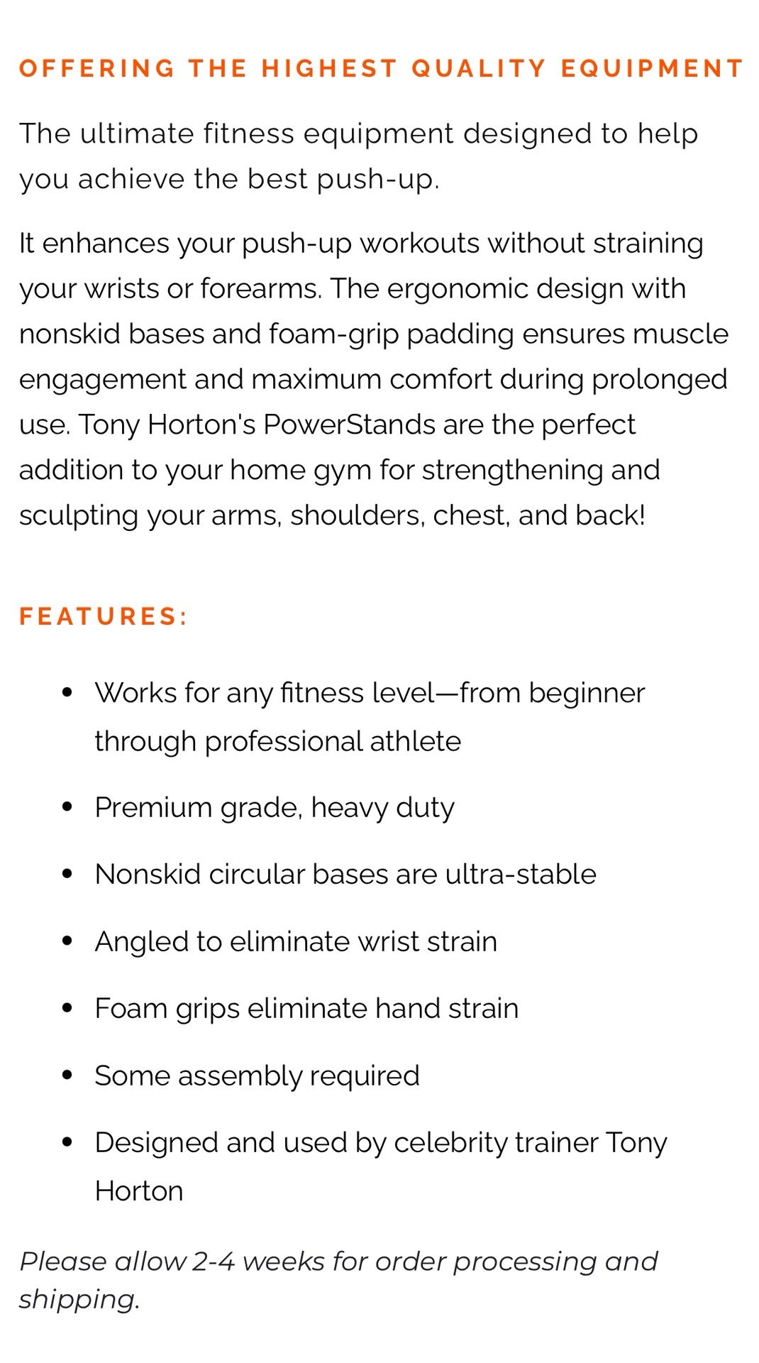 Tim Horton Fitness Powerstands Push Up Handles - photo 5