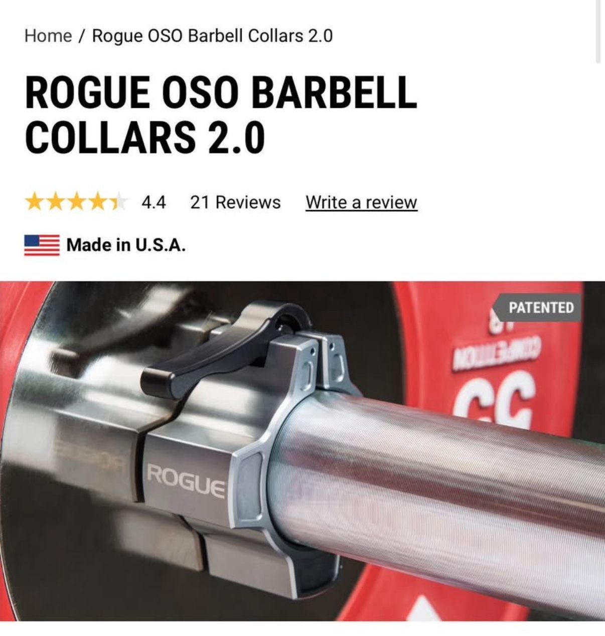 Rogue Fitness dumbbell bumpers, handles, collars - photo 3