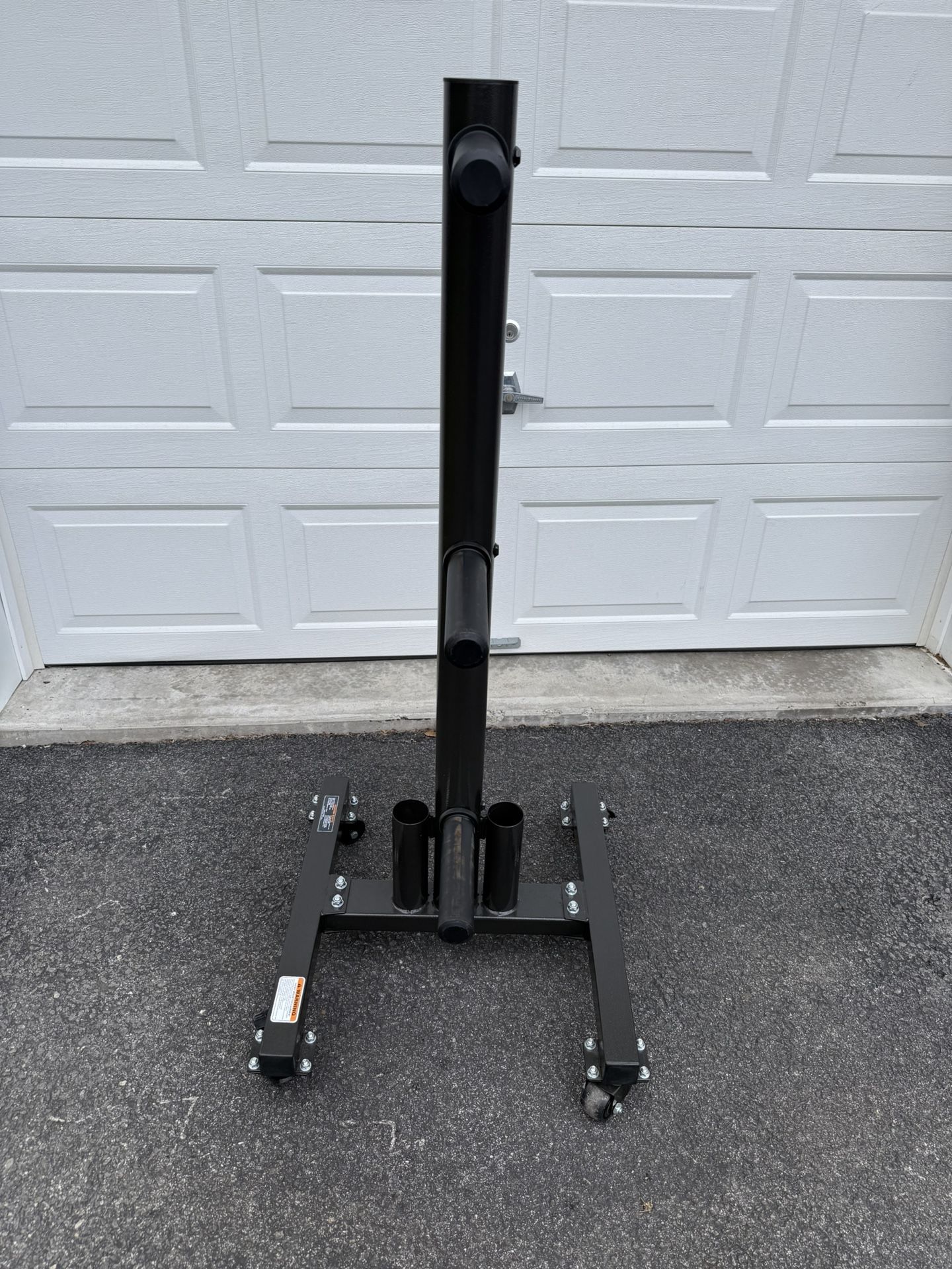 Olympic & Standard Vertical Weight Plate Tree With Barbell Stora - photo 2
