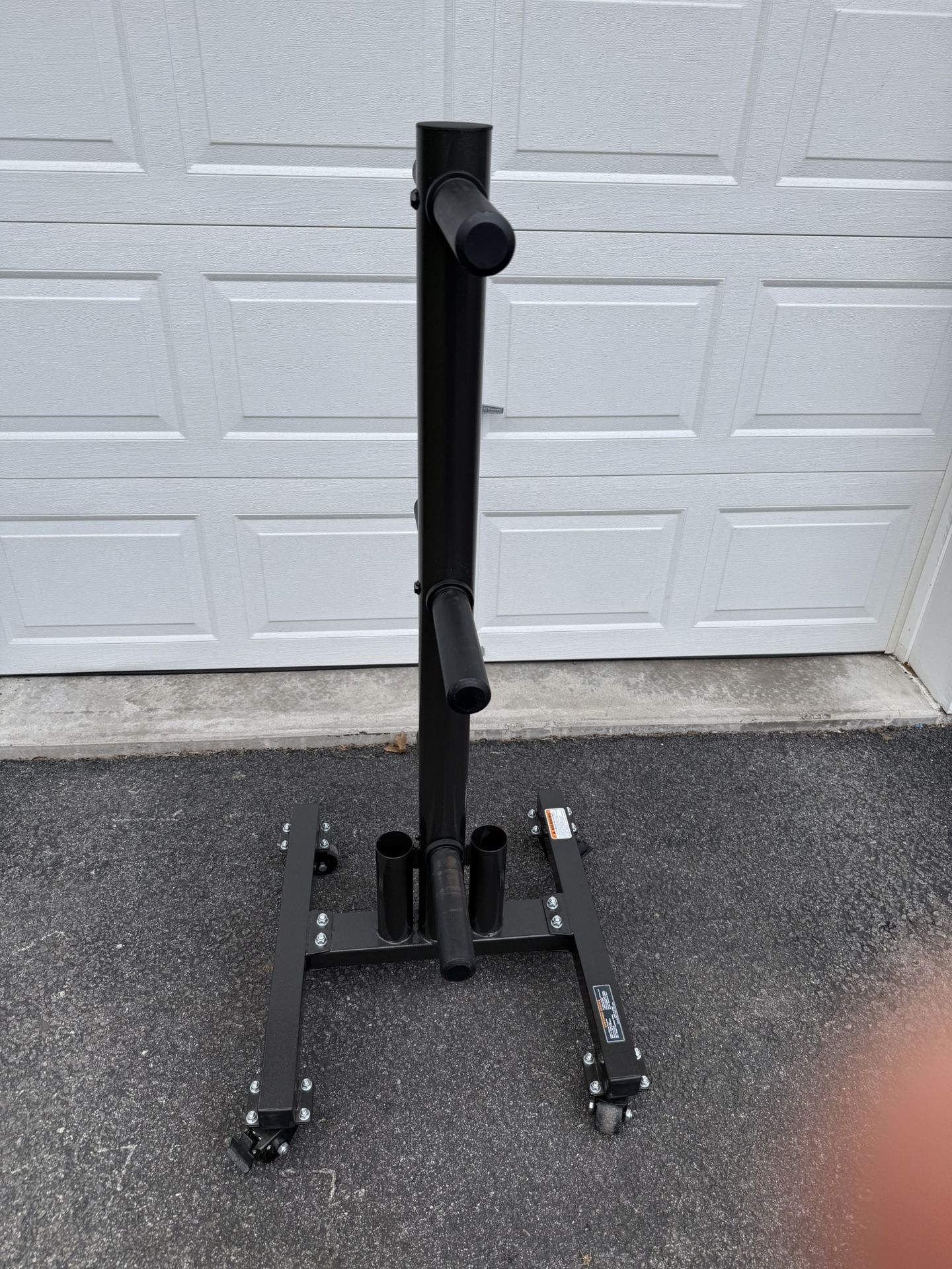 Olympic & Standard Vertical Weight Plate Tree With Barbell Stora - photo 4