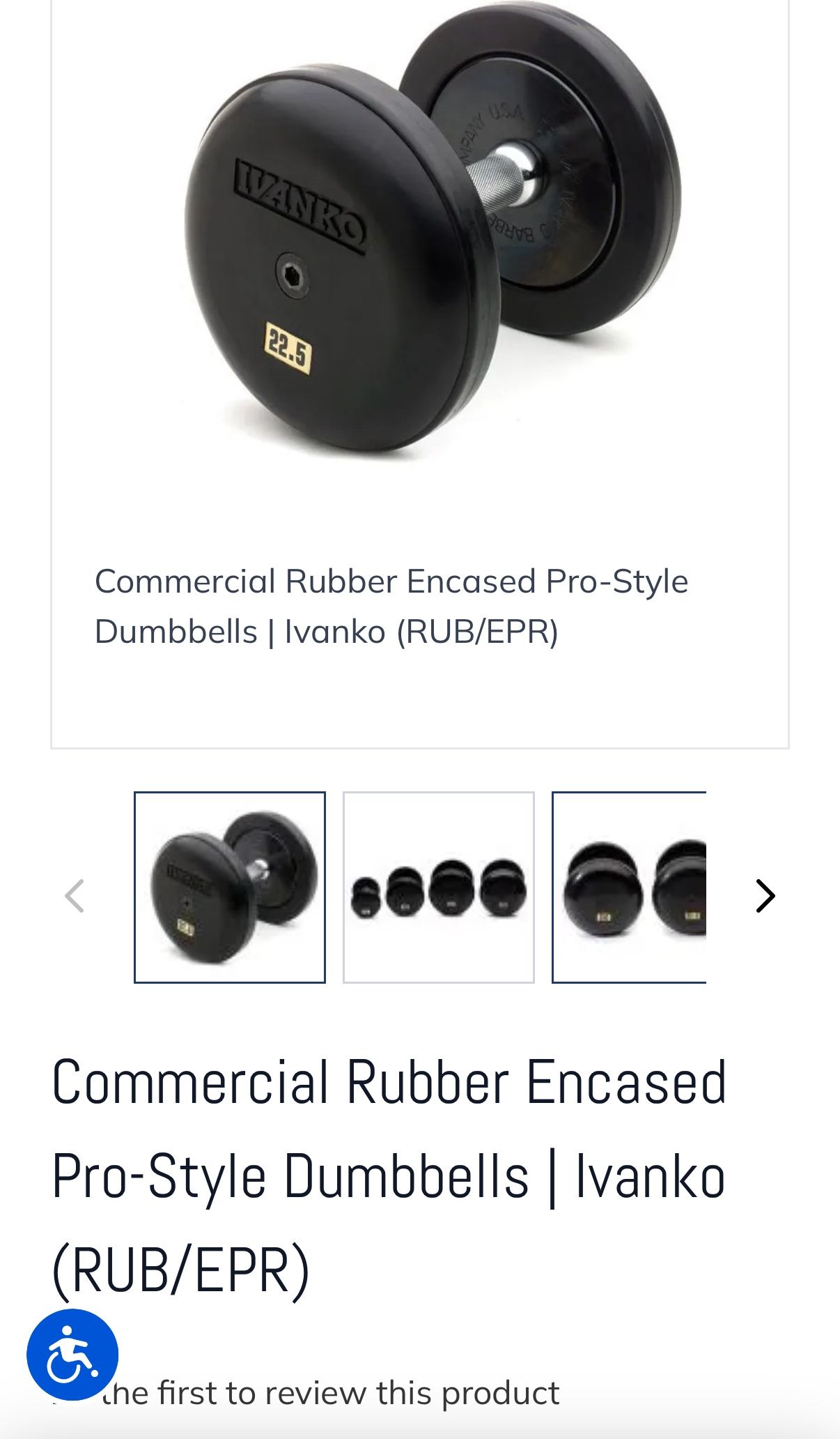 Ivanko Dumbbells & Precor Rack - Commercial Set - photo 3