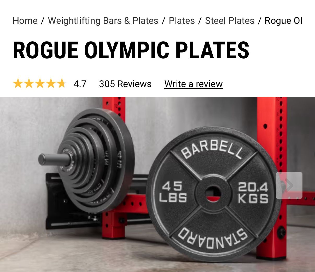 Rogue Fitness steel Olympic weight plates - photo 2