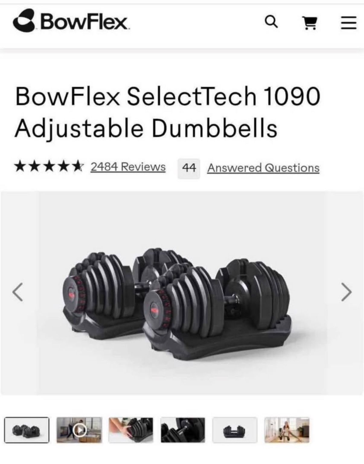 Bowflex Selecttech 1090 Adjustable Dumbbells - photo 3