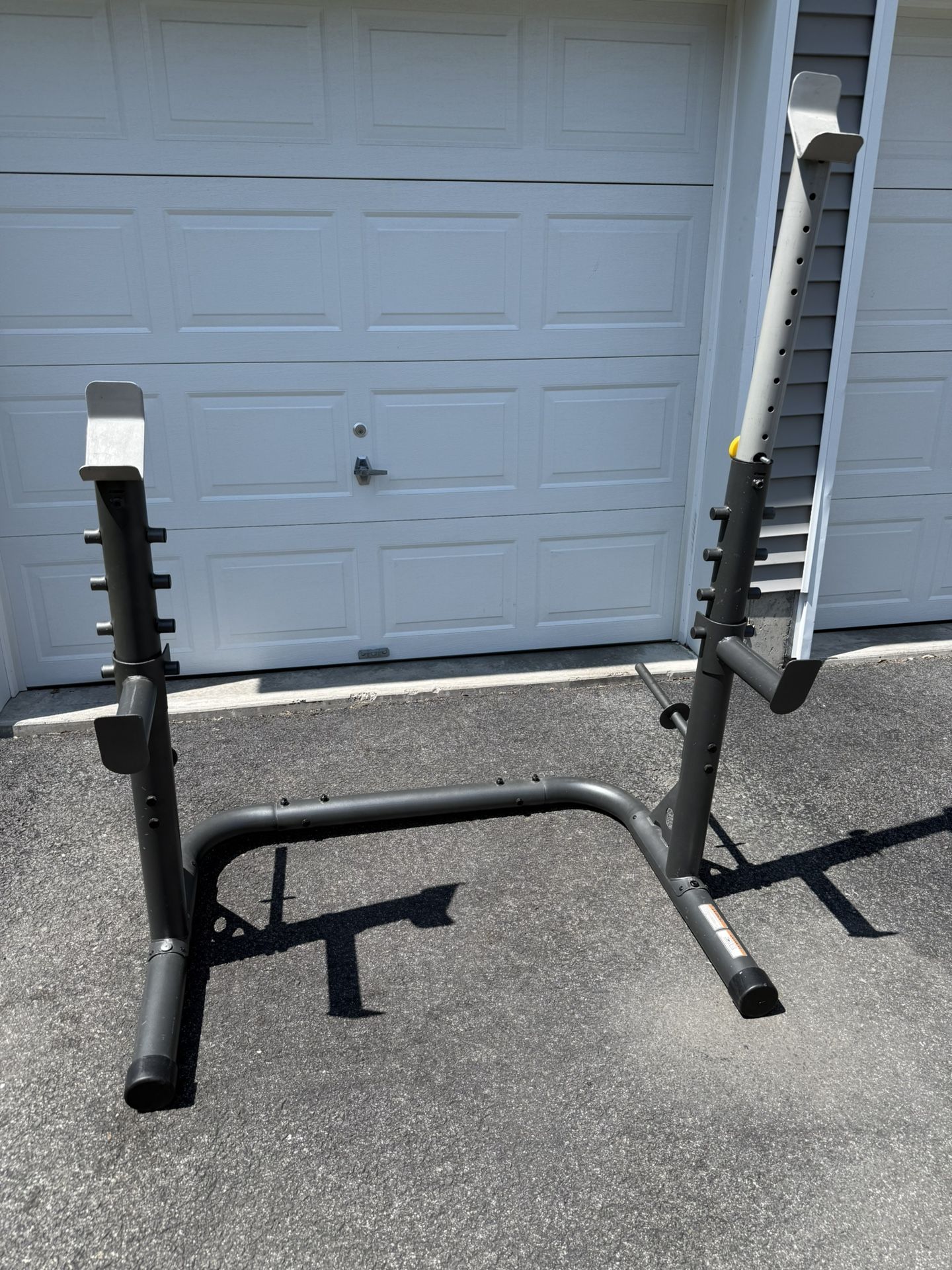 Adjustable Squat & Bench Press Rack WITH Spotter Arms