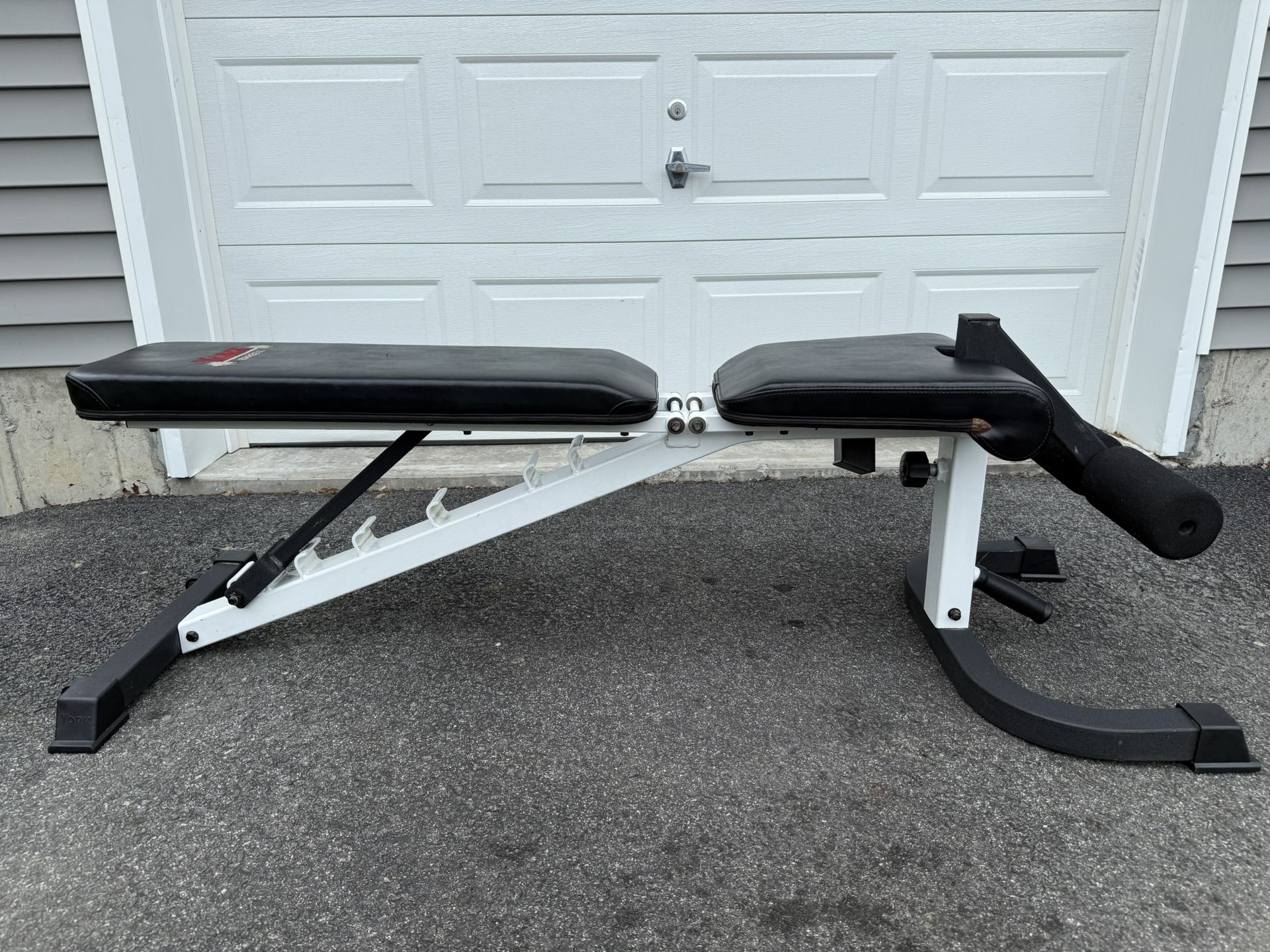 York Barbell Adjustable Gym Weight Bench With Wheels - photo 4