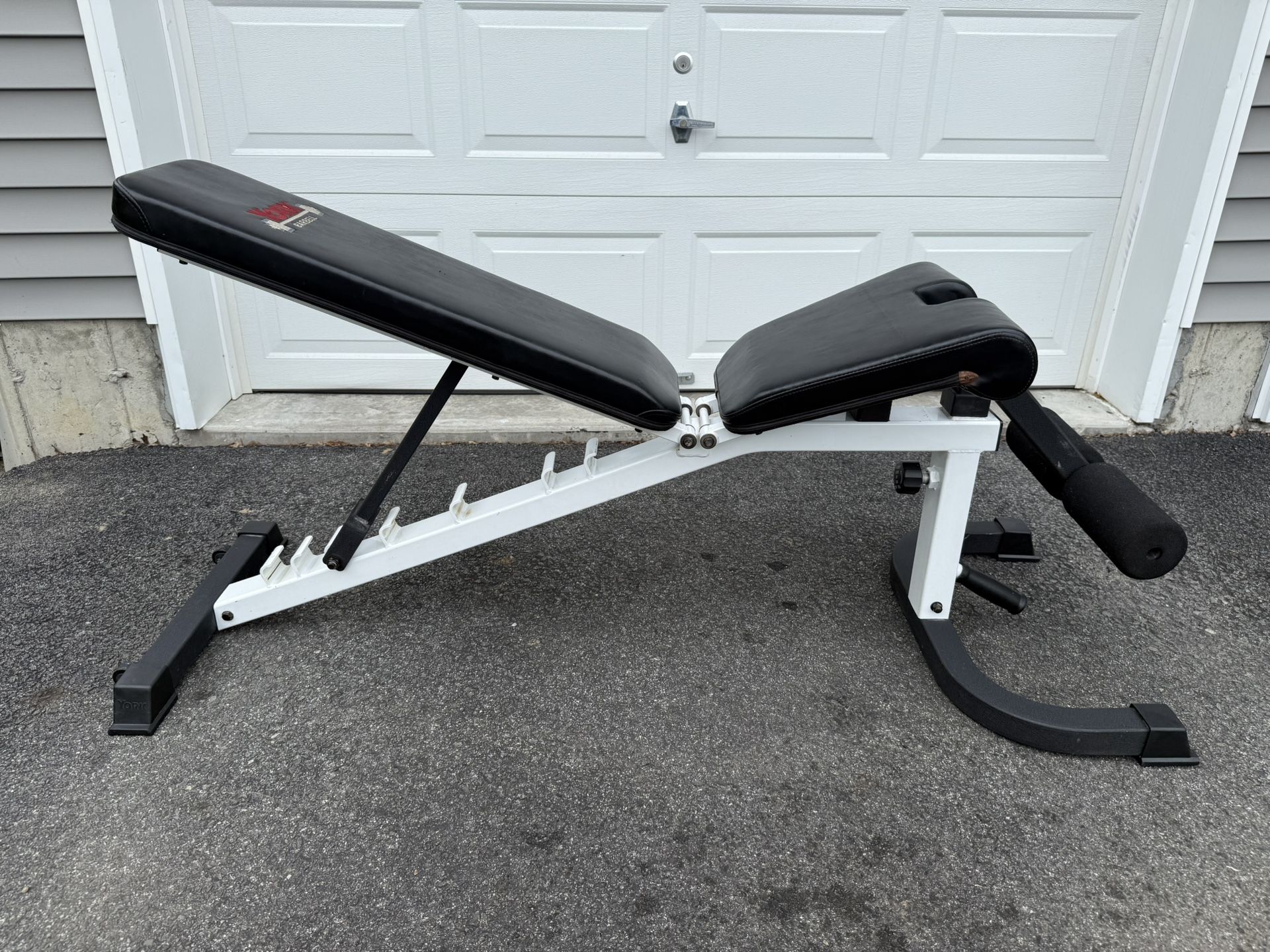 York Barbell Adjustable Gym Weight Bench With Wheels - photo 5
