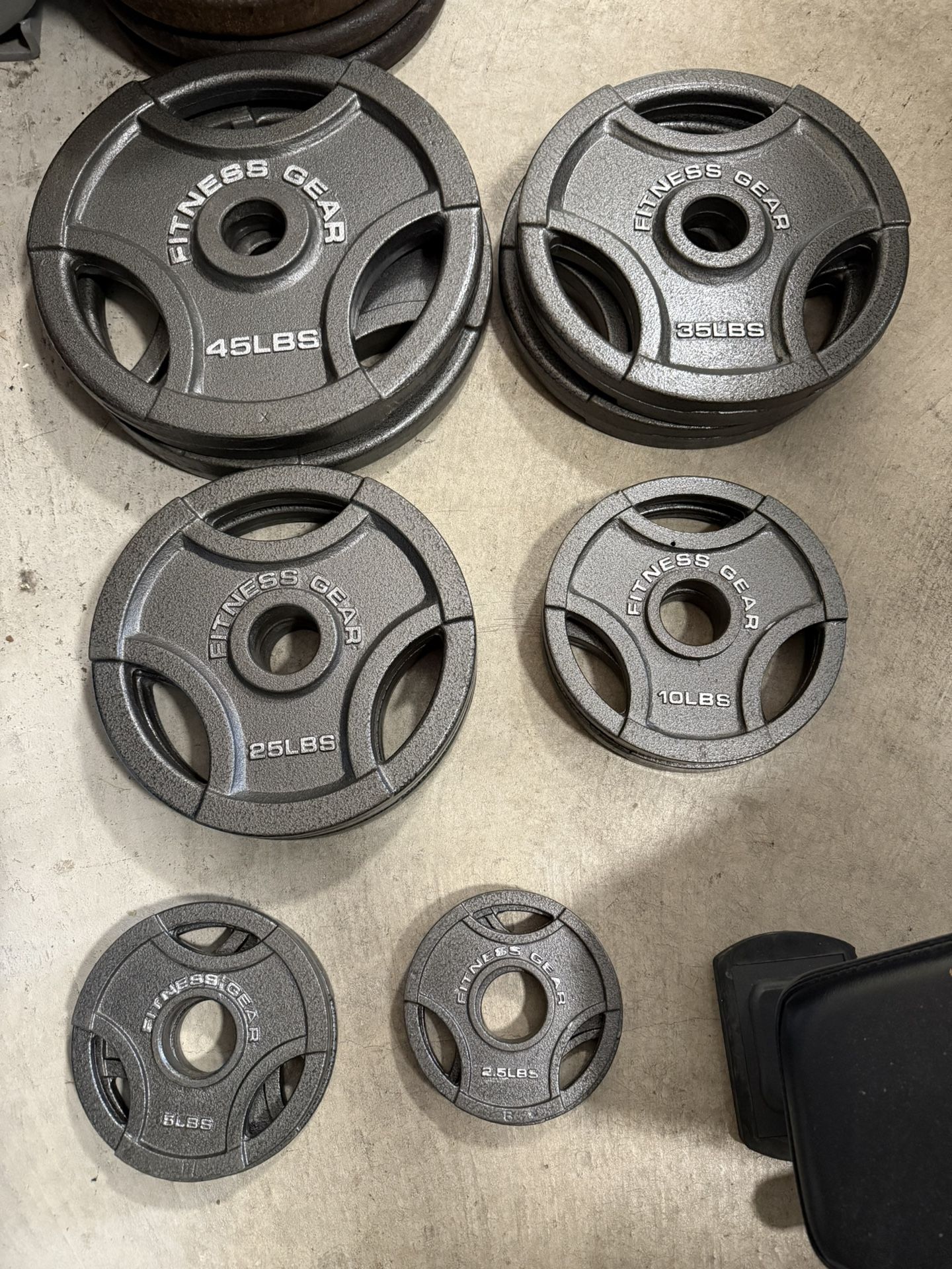 New Full Olympic Weight Plate Set