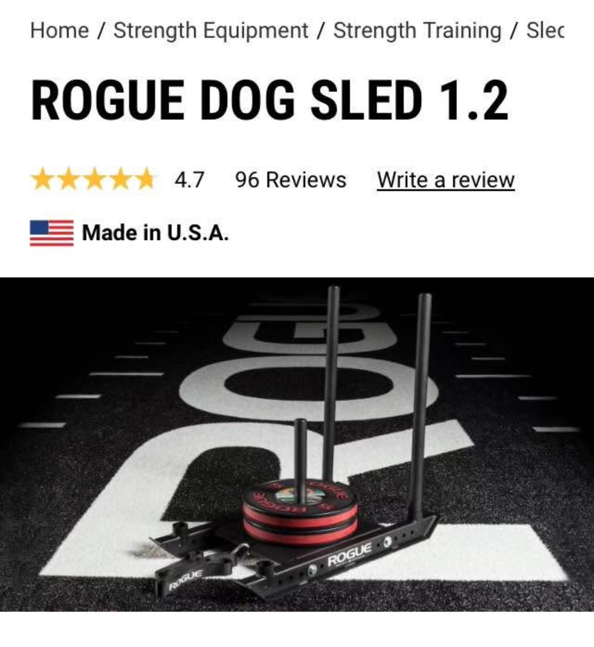 Rogue Fitness Dog Sled With ALL THE ATTATCHMENTS - photo 2