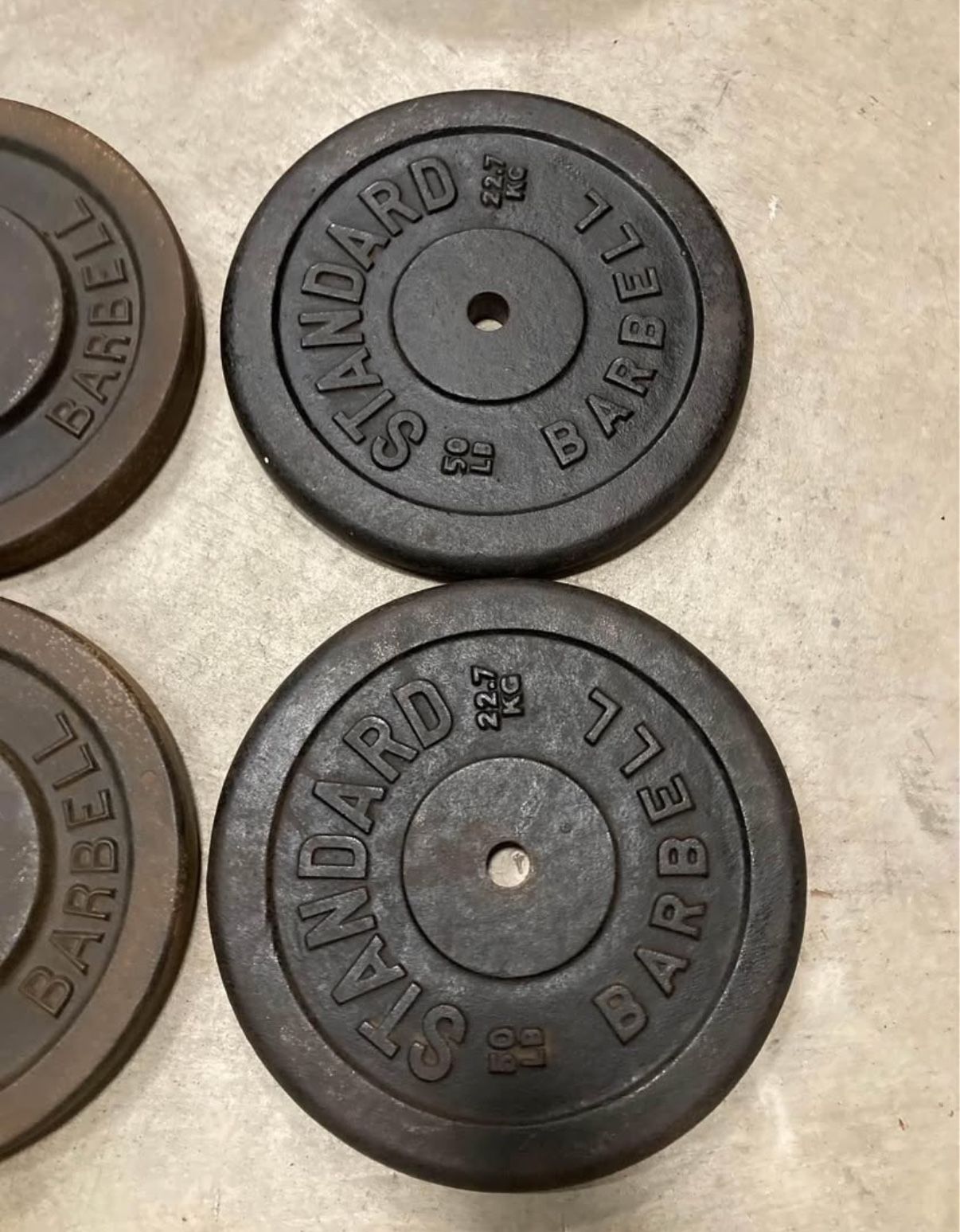 Vintage York & Standard Barbell 50 Pound Weight Plates - photo 5