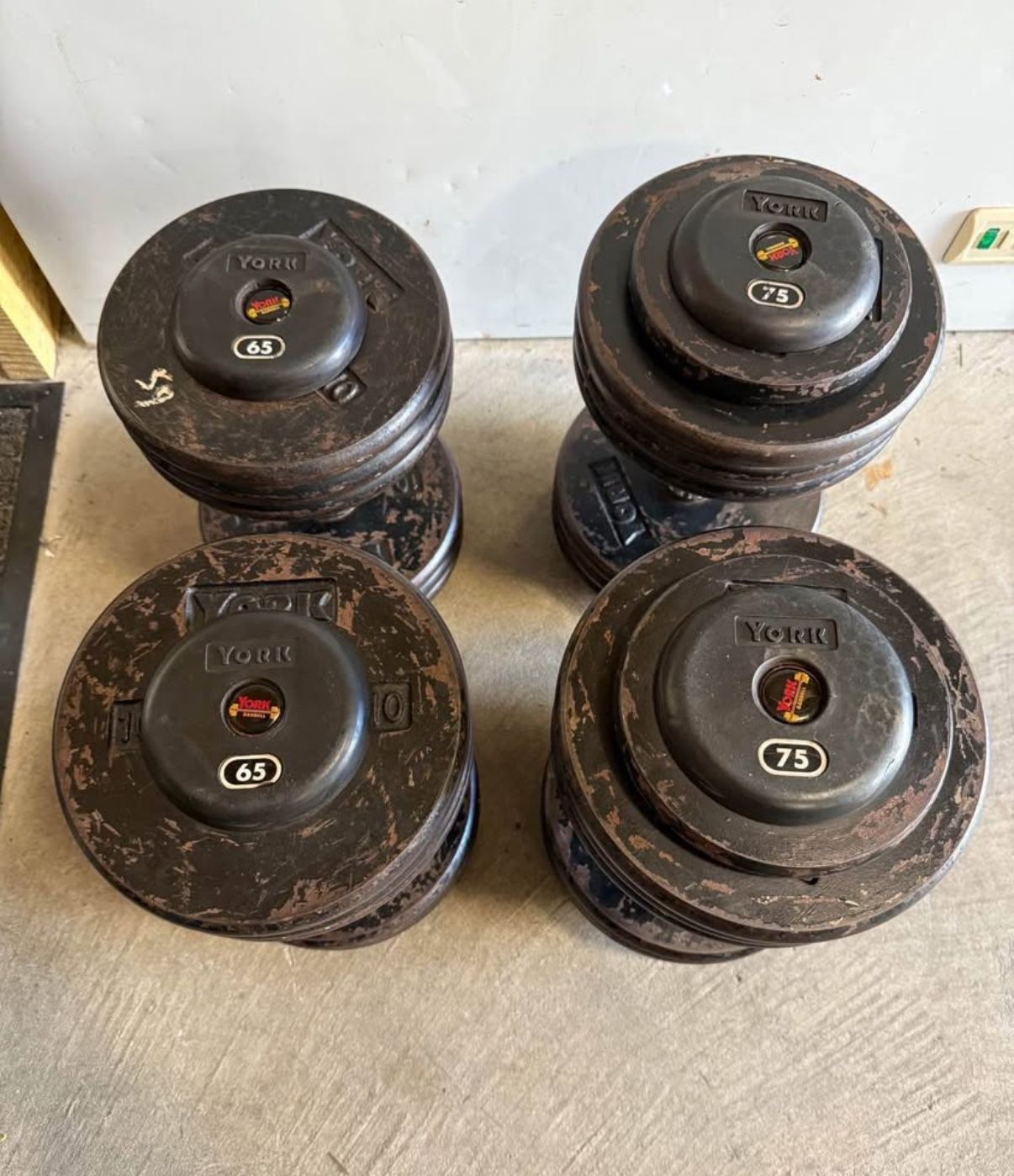 York Barbell Pro Style Dumbbells 65s & 75s