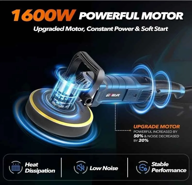 Buffer Polisher, 900W Orbital, .6 Variable Speed image indicator(5)