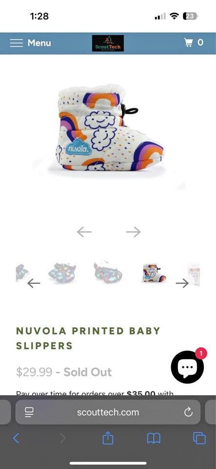 Baby winter slippers