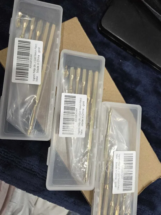 Magnetic Scredriver Bits (Golden) 3 Sets image indicator(2)