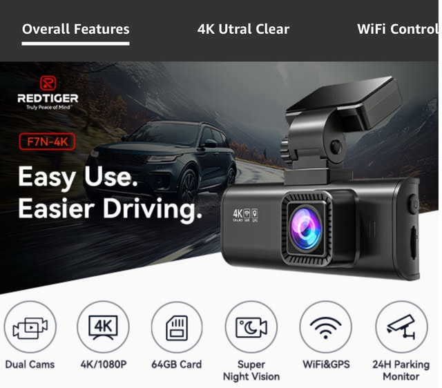 REDTIGER F7N 4K Dual Dash Cam - photo 5