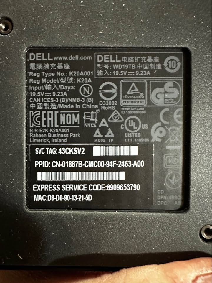 Dell Docking Station K20A (WD19TB) - photo 5