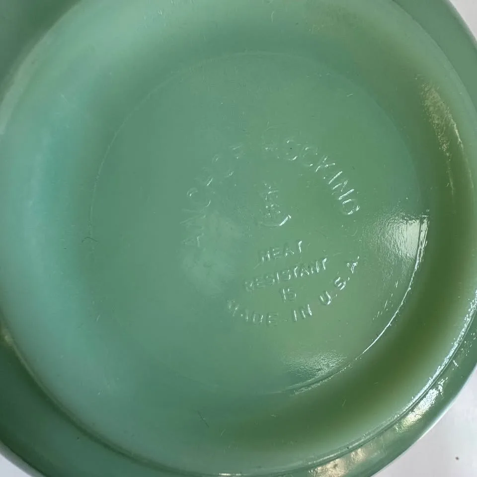 Vintage Anchor Hocking Jadeite Swirl Serving Bowls image indicator(6)