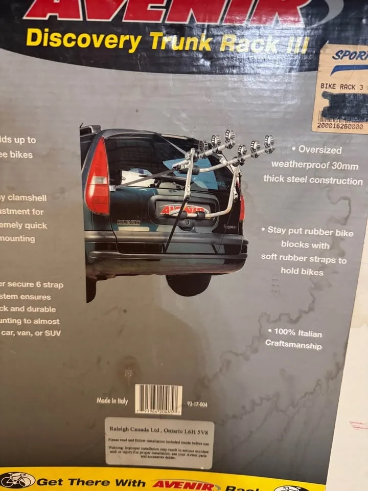 AVENIR Discovery Trunk Rack III, a car-mounted bicycle carrier image indicator(4)