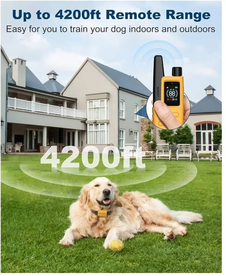 Dog Training Shock Collar – 3300FT Remote, Waterproof, 4 Modes image indicator(3)