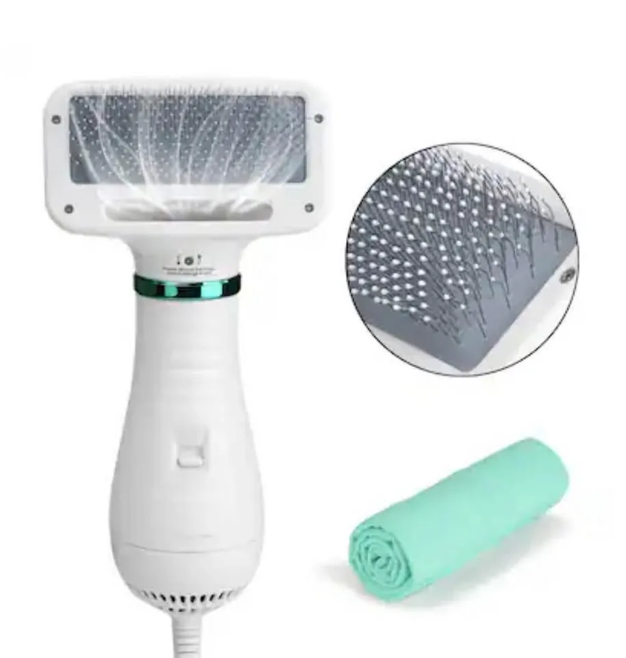 2 in 1 Pet Hair Dryer Blower Slicker Brush for Dogs Cats Groomin image indicator(3)