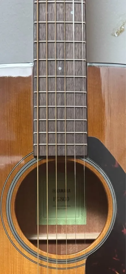 NEW YAMAHA FG800 guitar case and tuner included image indicator(9)