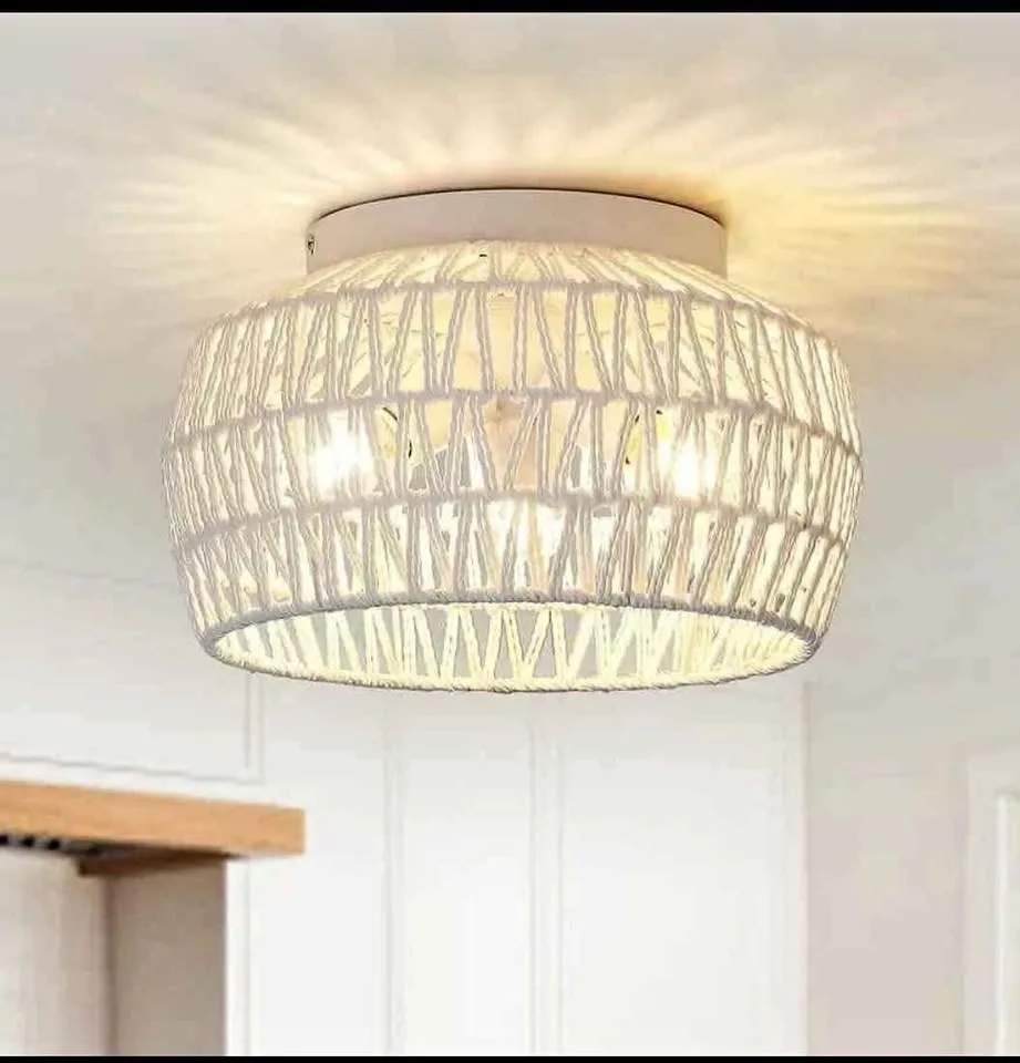 Rattan ceiling lamp