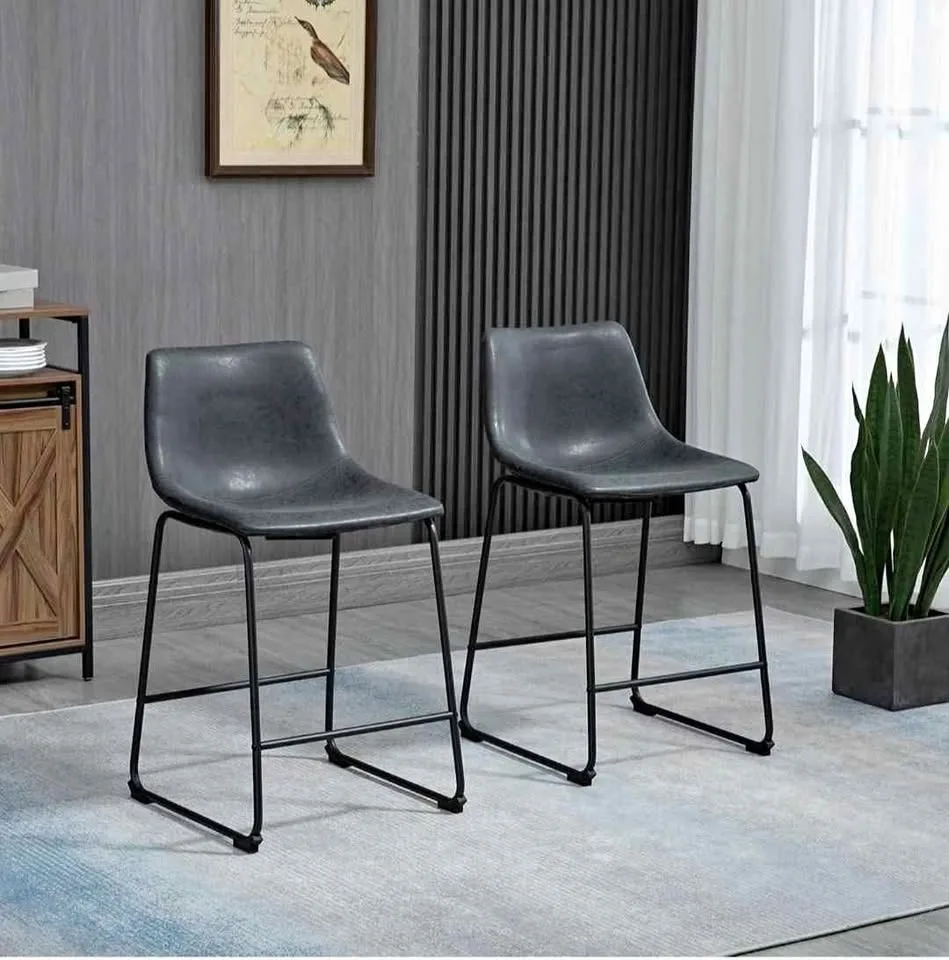 NEW Vintage Leather Bar Stool