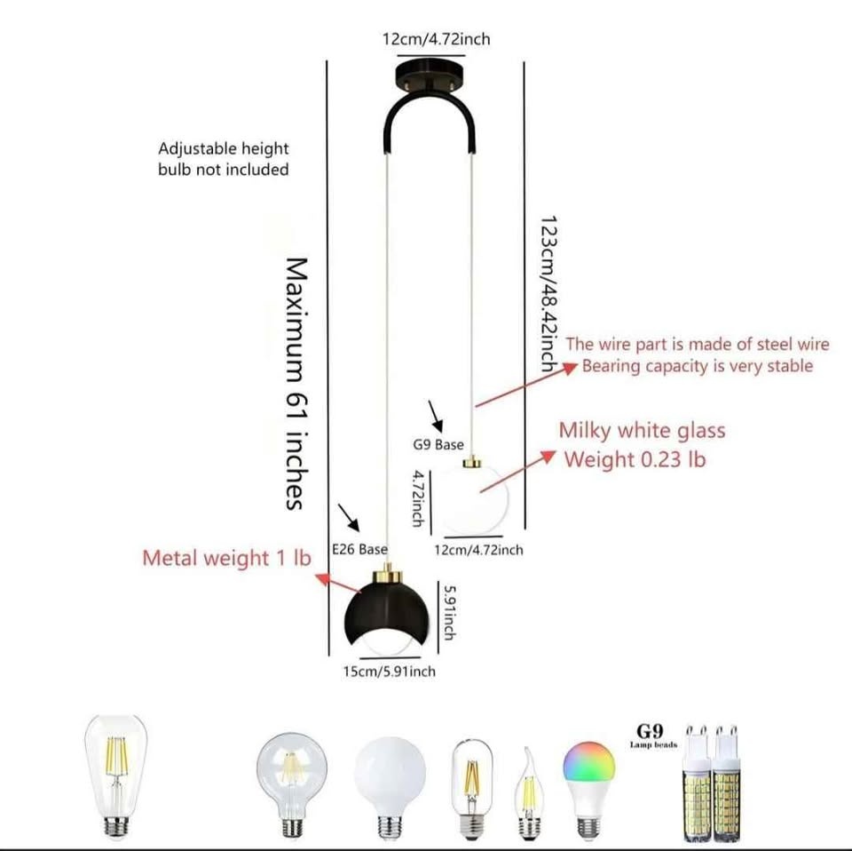 NEW Loriel 2-Light Spherical Chandelier - photo 3