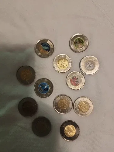 Conmemorative Canadian coins mixed lot 12 Toonies
